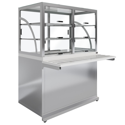 Прилавок холодильный Luxstahl ПХК (С)-1200 Premium (столешница из искусственного камня)