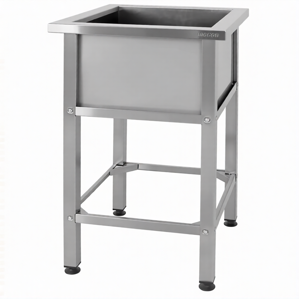 Ванна моечная ВМСн 630  1 м/о 530х530х350 (полка с отв. борт; ножка проф. тр. 40х40)