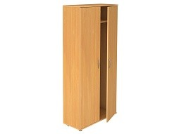 Шкаф закрытый для одежды с выдвижной штангой и полками 1805 мм ПШП5.36