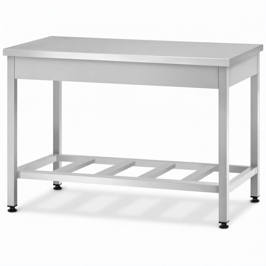 Стол производственный СПРп - 860х1500х600 «Profi Inox» (полка-решетка)