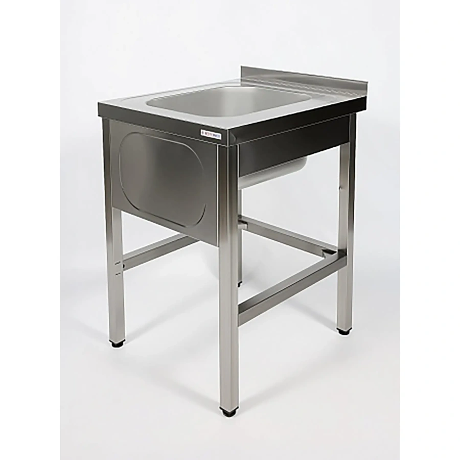 Ванна моечная односекционная цельнотянутая с бортом ВМЦ-1/7/7-Б