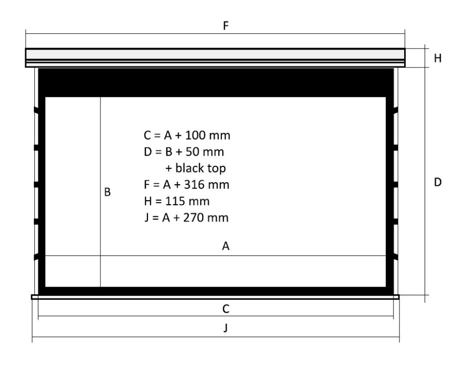 Kauber Red Label Tensioned BT Cinema 95" 16:9 118x210 дроп 60 см. Microperf MW