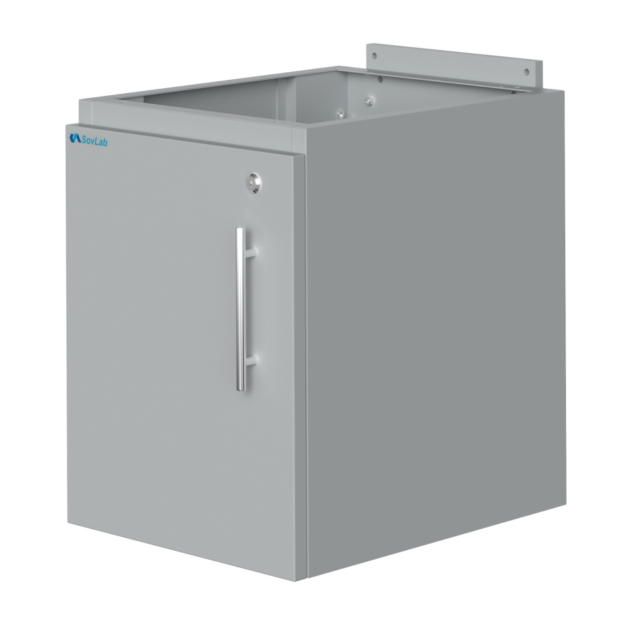 Тумба подвесная металлическая низкая с дверью Mod. 400-ТДМн левая