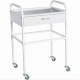 Столик медицинский инструментальный СМИ-02-01 (полки металл, колёса пластик)