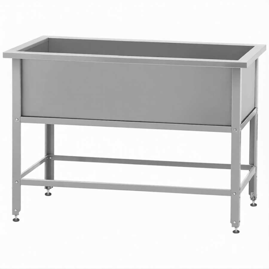 Ванна моечная ВМСн 1010 (860х1010х530)  1 м/о 350х910х430 (ножка угловая)