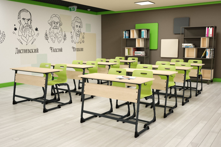 Cтол ученический береза/антрацит SHT-TN12/5-7