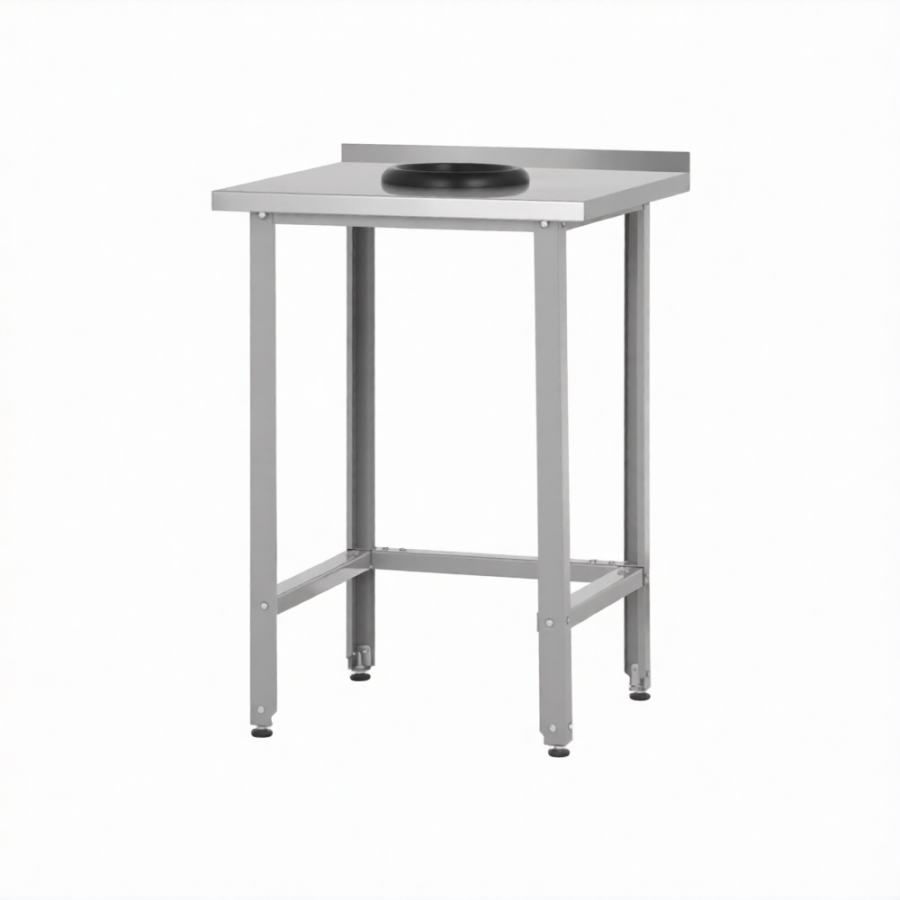 Стол СПРн 860х1200х700 «Norma Ral» сбор отходов, борт (полка-обвязка разб.; ножка проф., тр. 40)